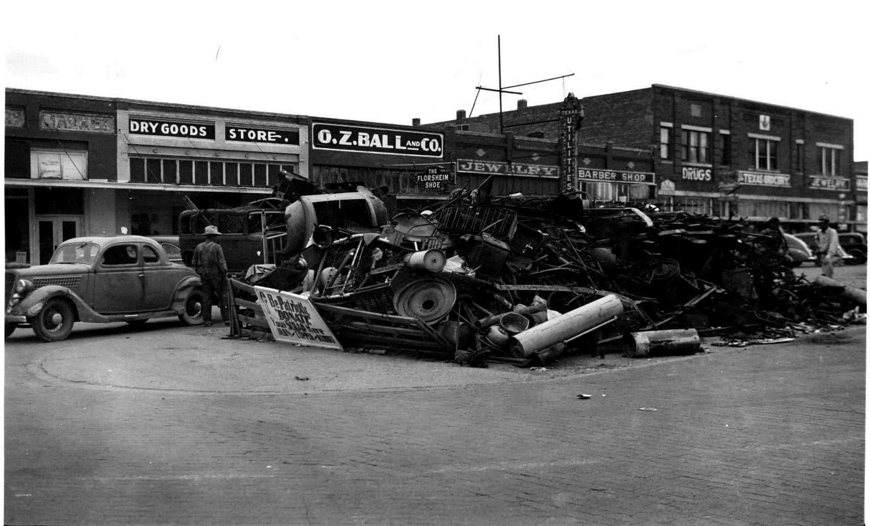 Downtown Slaton Texas in 1944